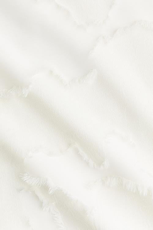Jacquard-weave blouse - white