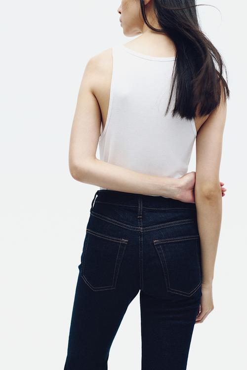 Flared high jeans - dark denim blue