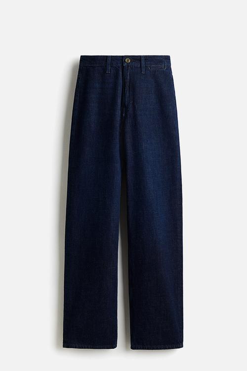 Straight high jeans - dark denim blue