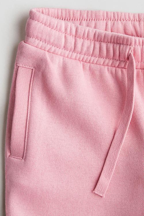 Wide brushed-inside joggers - pink
