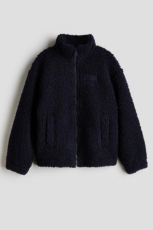 Appliqu?d teddy jacket - navy blue/chicago bulls