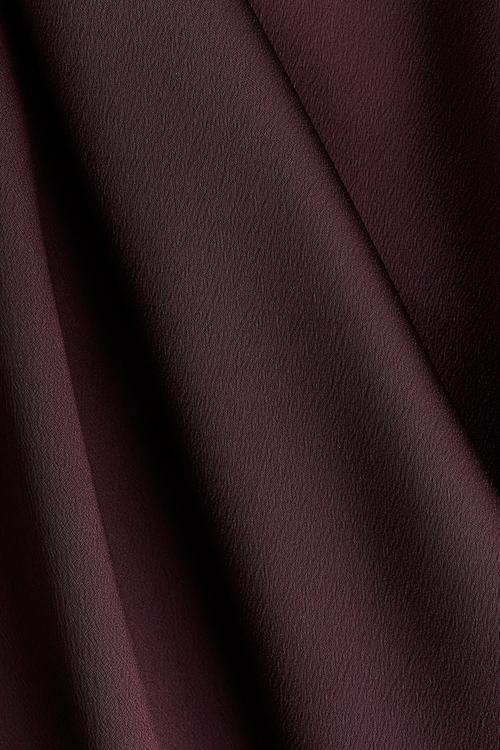 Lace-trimmed satin dress - dark plum purple