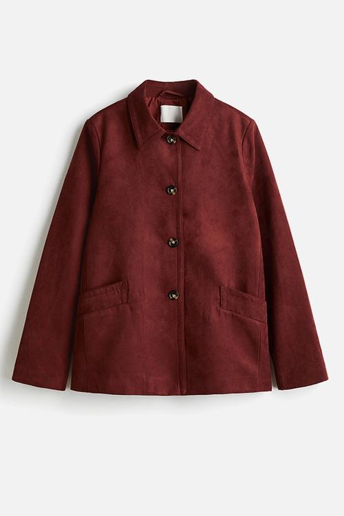 Collared jacket - dark red