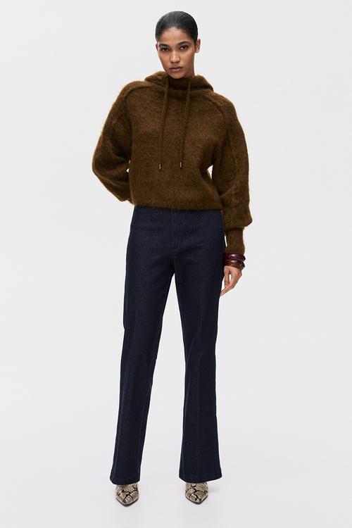 Flared high jeans - dark denim blue