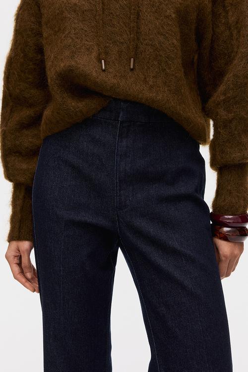 Flared high jeans - dark denim blue