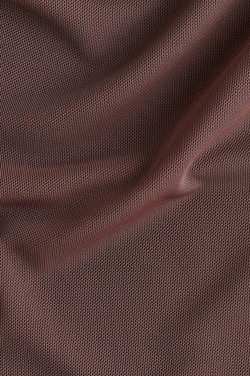 One-shoulder mesh top - dark mole
