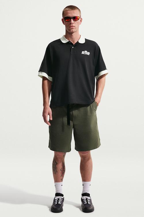 NSW Club Oversized Short-Sleeve  Futbol Polo - Black