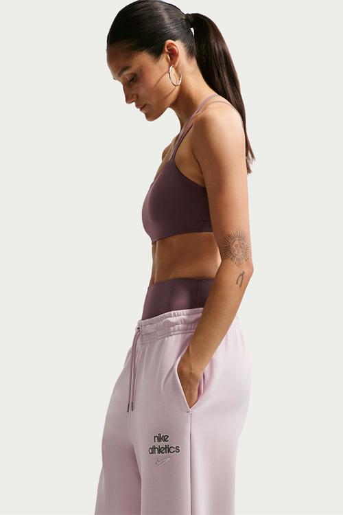 W Nk Phnx Flc Hr Pant Wd Gls - Platinum Violet