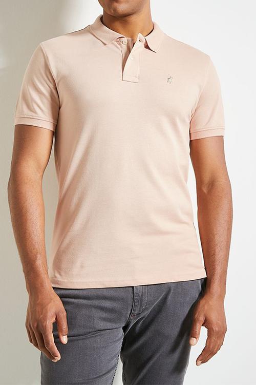 Mens Essential Pique Ss Golfer - Pink