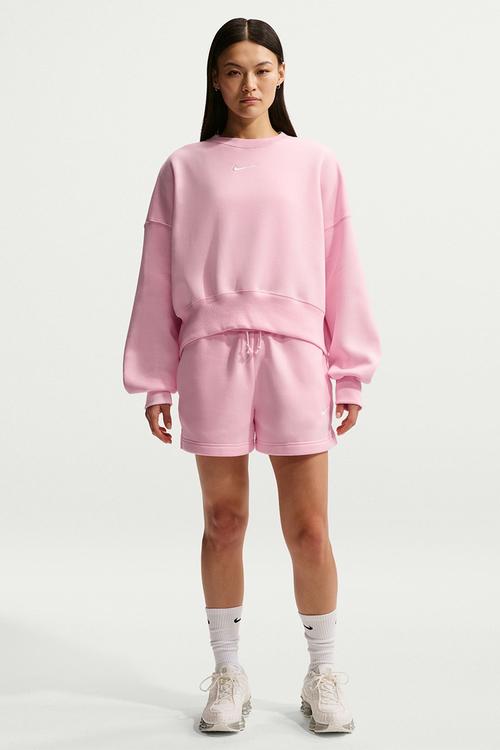 W Nsw Phnx Flc Oos Crew - Pink Foam/Sail