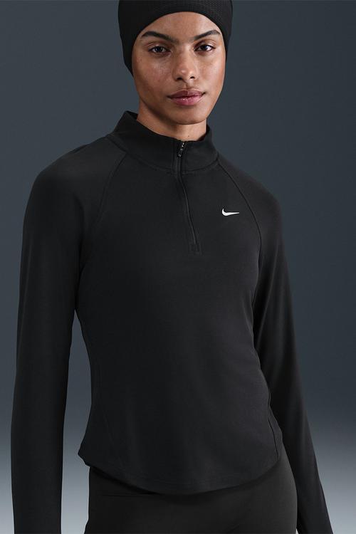 W Nk Tempo Swsh Hbr Df Hz Top - Black/White