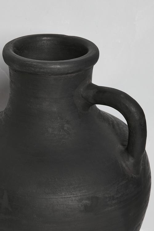 Terracotta Décor Jug - black