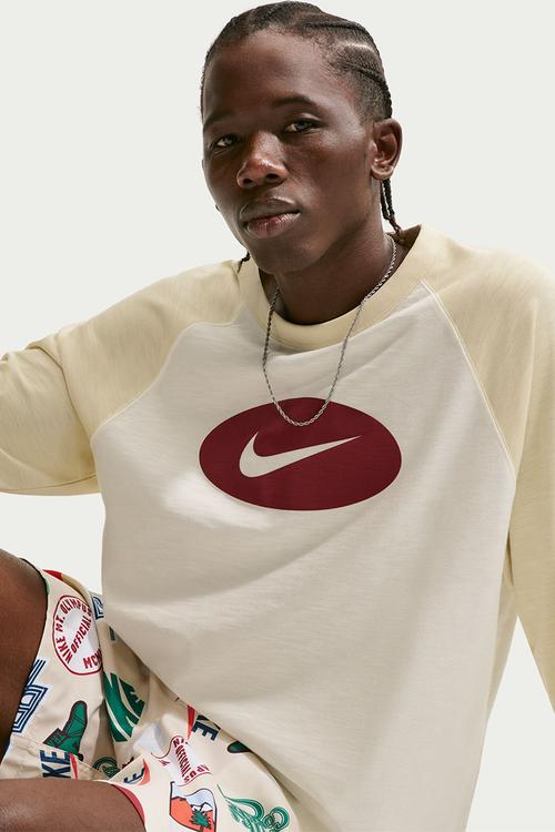 NSW Club  3/4-Sleeve Raglan Top - White/Khaki