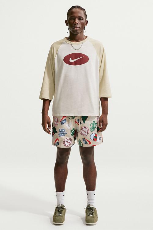 NSW Club  3/4-Sleeve Raglan Top - White/Khaki