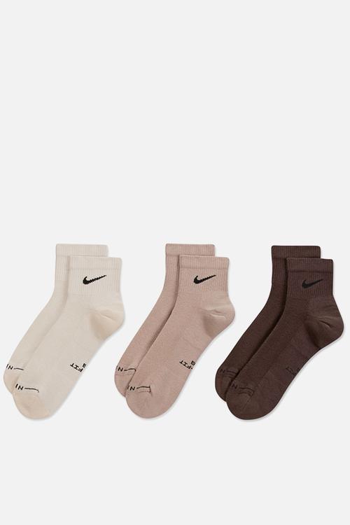  Everyday Elevated Ankle Socks (3 Pairs)  - Multi Beige/Browns