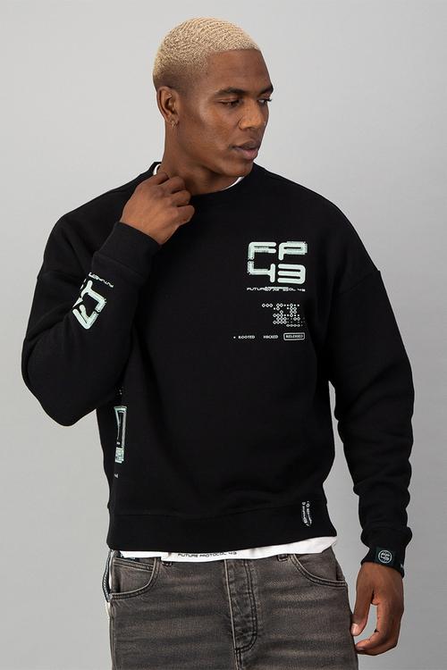 C4RTR1DG3 Sweat  - Black