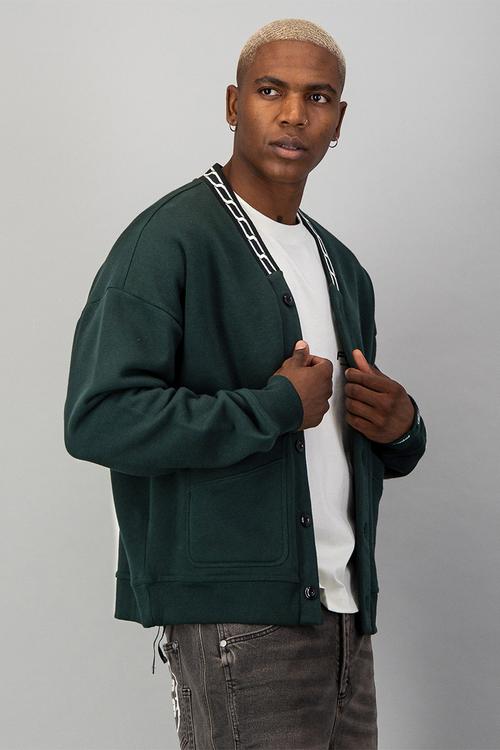 P1NG Cardigan  - Dark Green
