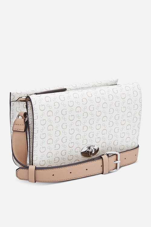 Burnaby Mini Crossbody Flap Bag - White
