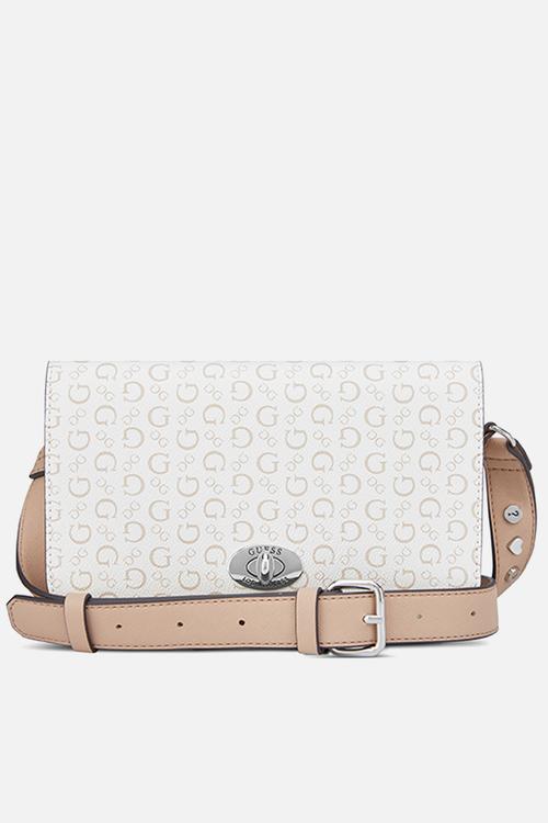 Burnaby Mini Crossbody Flap Bag - White