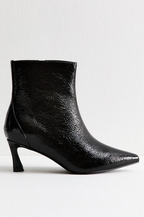 Wide fit barracuda ankle boot - black