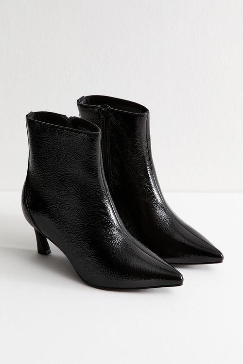 Wide fit barracuda ankle boot - black