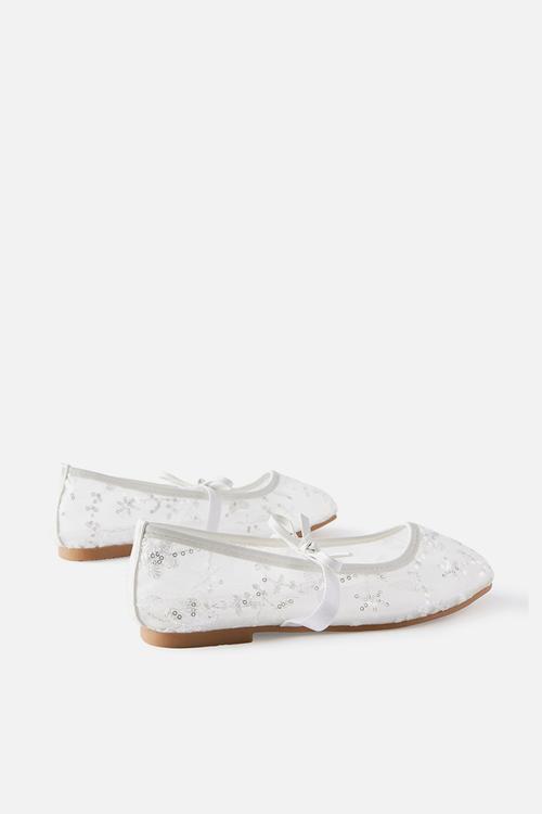 Olivia Ballet Flat -Vanilla/Embellished Mesh