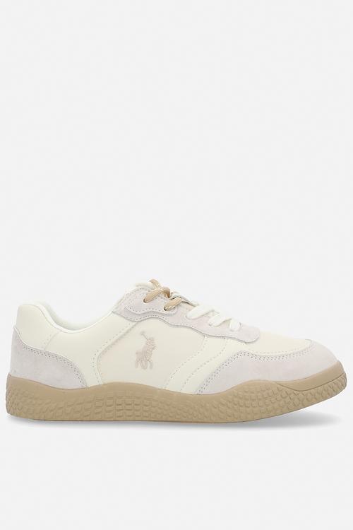 Double lace colour block sneaker - stone