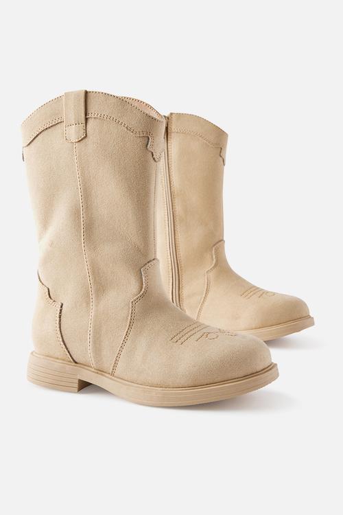 Boho Western Boot -Semolina