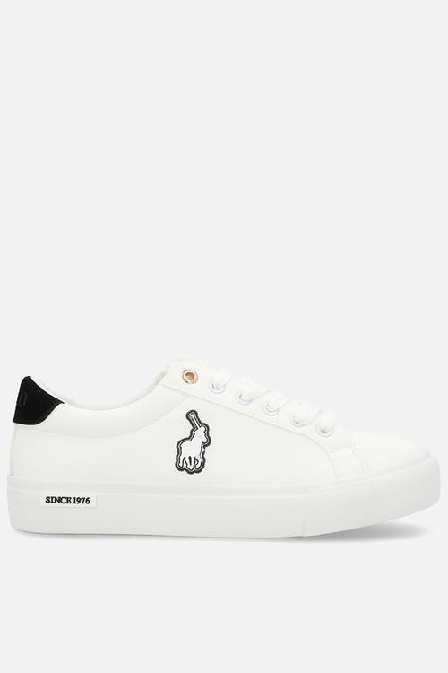 Rubberised platform sneaker - white