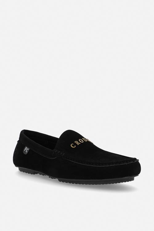 Crouch suede slip on- Black Suede