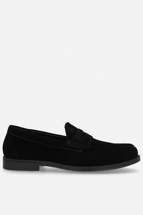 Crouch suede slip on - black suede