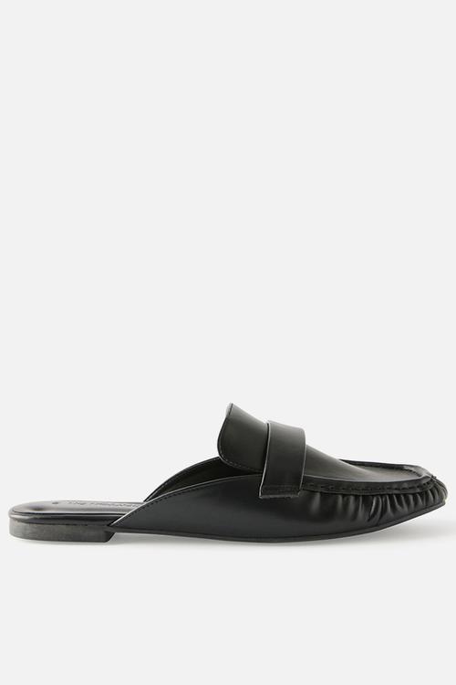 Taylor Loafer Mule - black smooth.