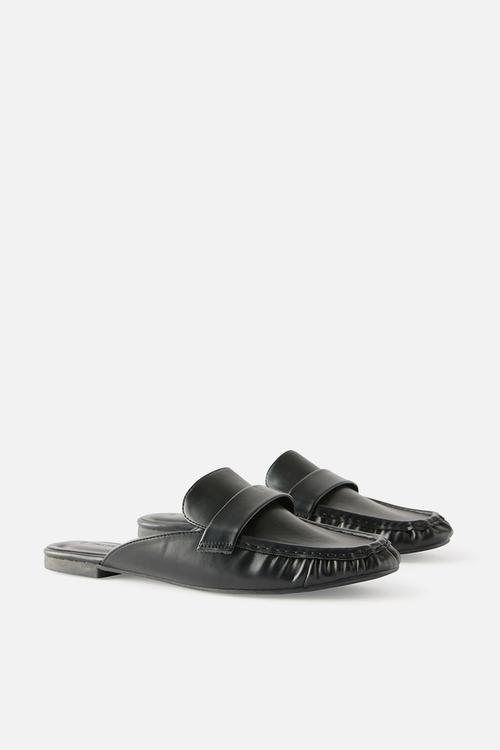 Taylor Loafer Mule - black smooth.