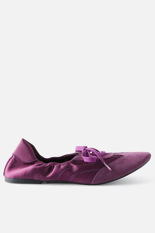 Harley Ruched Ballet - berry satin.
