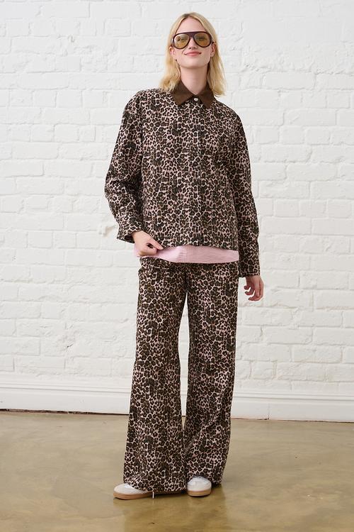 Denim Barn Jacket - Pink Animal