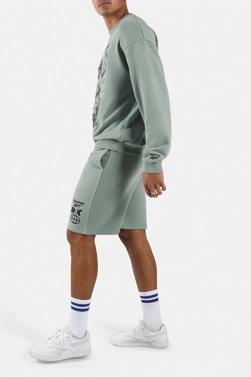 BACK FADE CREW SWEATSHIRT - LIGHT FOG Green