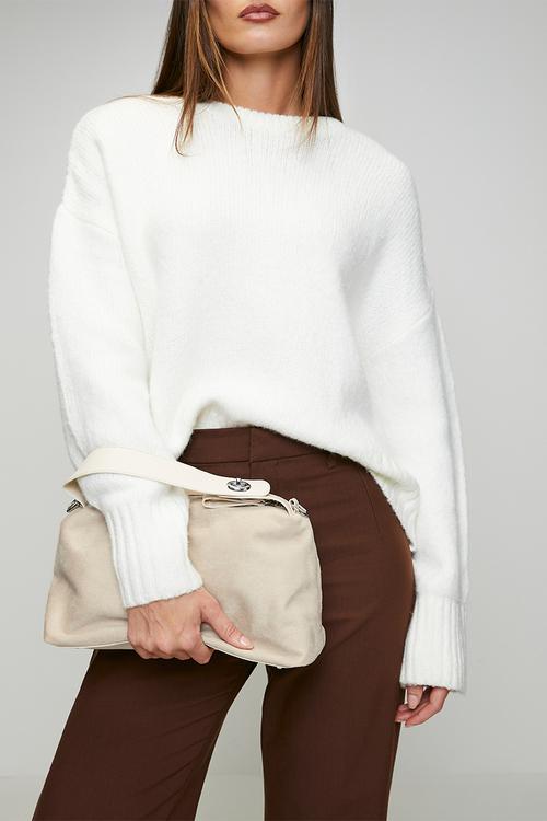 Alora Slouch Shoulder Bag - Cream
