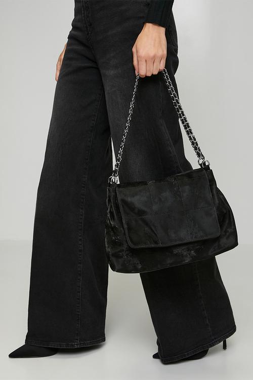 Amaya Chain Handle Shoulder Bag - Charcoal
