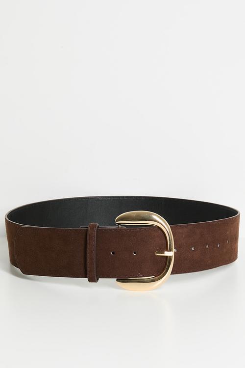 Bellatrix Wide Suded Belt - Brown