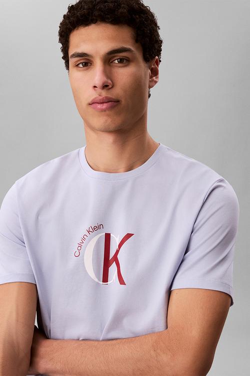 Ss 30S Whsl Ckj 2Tone Ck Graphic Tee - Casual Blue