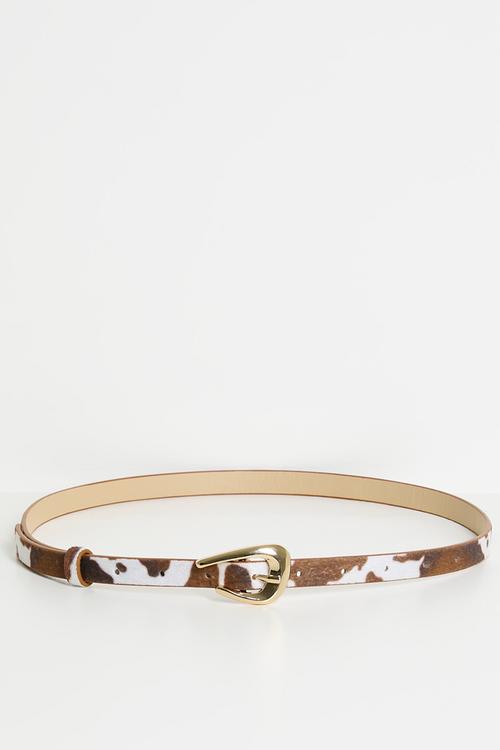 Bethany Skinny Cow Hide Belt - Brown