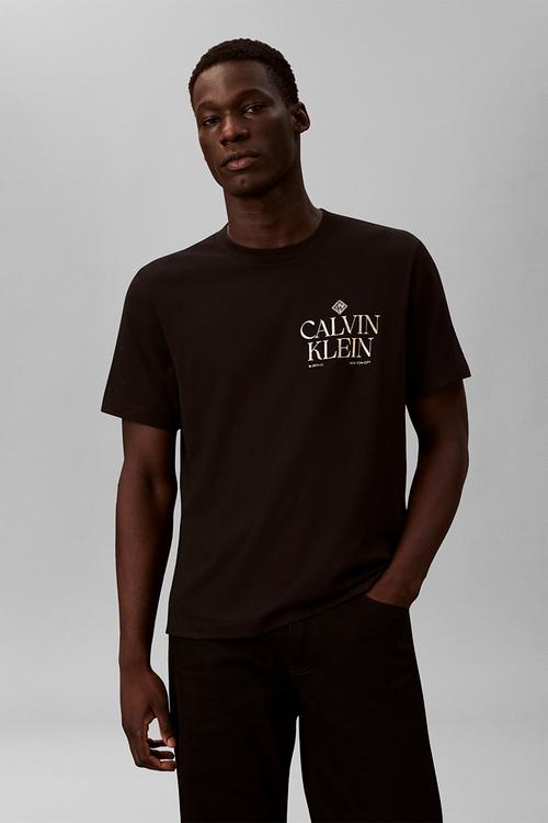Ss 20S Calvin Roses Graphic Tee - Black