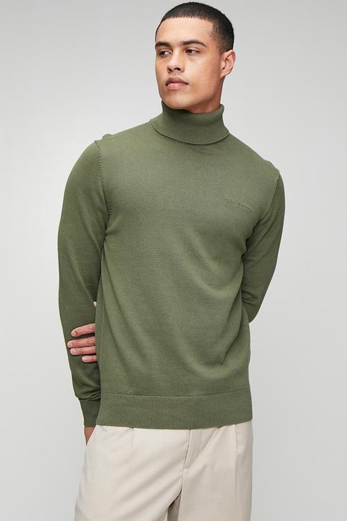 Roll neck Knit - Olive Night