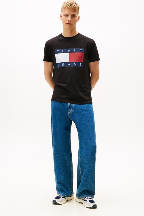 Tjm Reg Big Flag Ss Tee Ext - Black