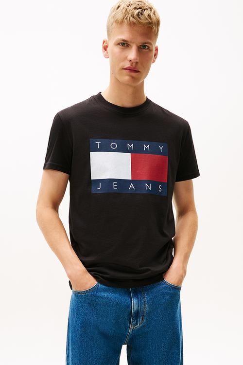 Tjm Reg Big Flag Ss Tee Ext - Black