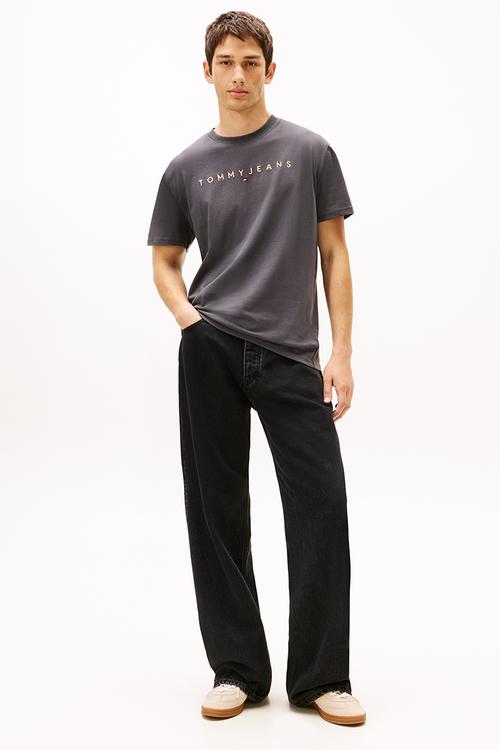 Tjm Reg Linear Logo Tee Ext - Washed Black