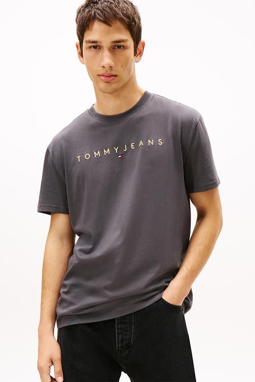 Tjm Reg Linear Logo Tee Ext - Washed Black