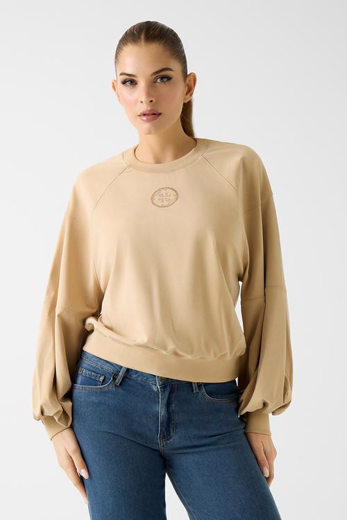 Cn Mini 4G Logo Sweatshirt - Foamy Taupe