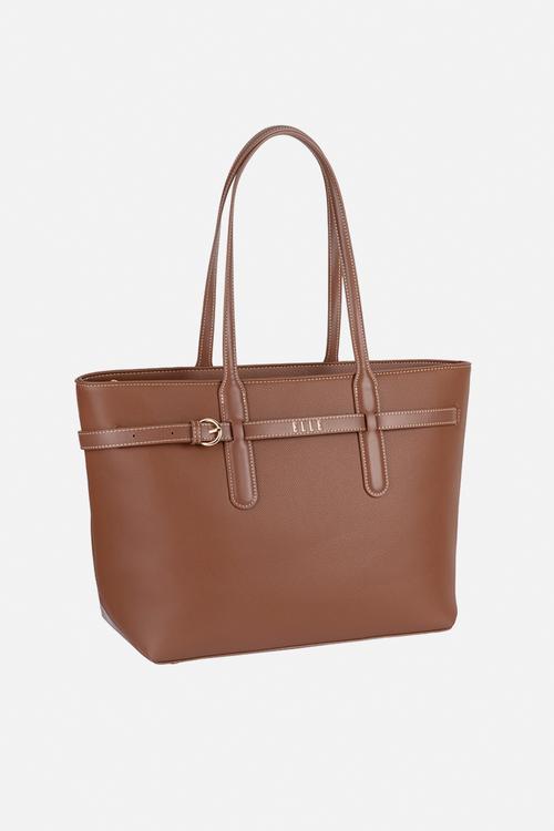 Belt Buckle Tote - Brown