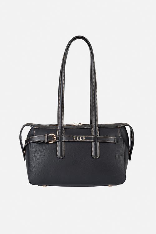 Belt Buckle Boston Bag - Brown